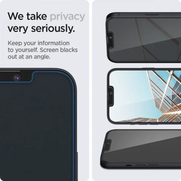 Privacy Τζάμι Προστασίας iPhone 13 Pro Max Spigen Glas.TR EZ Fit 2-Pack (AGL03378) - Image 5
