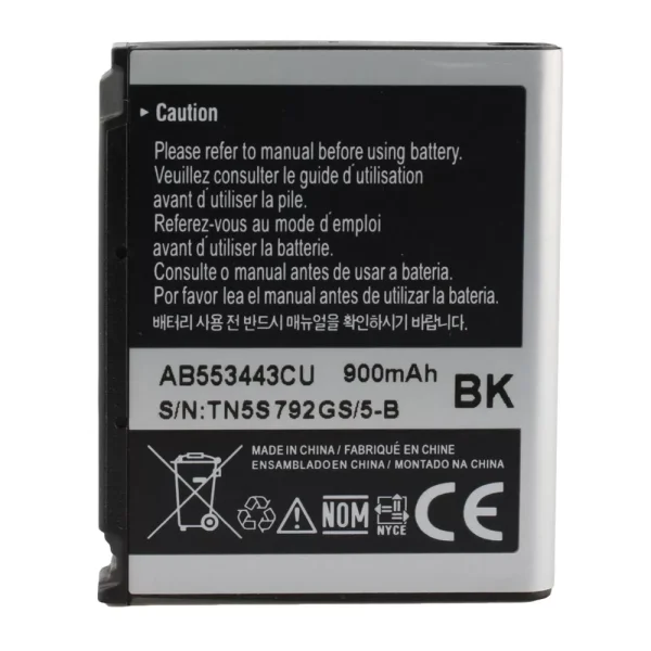 Battery Samsung AB553443CU for Samsung U700, Z560 (ΧΩΡΙΣ ΣΥΣΚΕΥΑΣΙΑ)