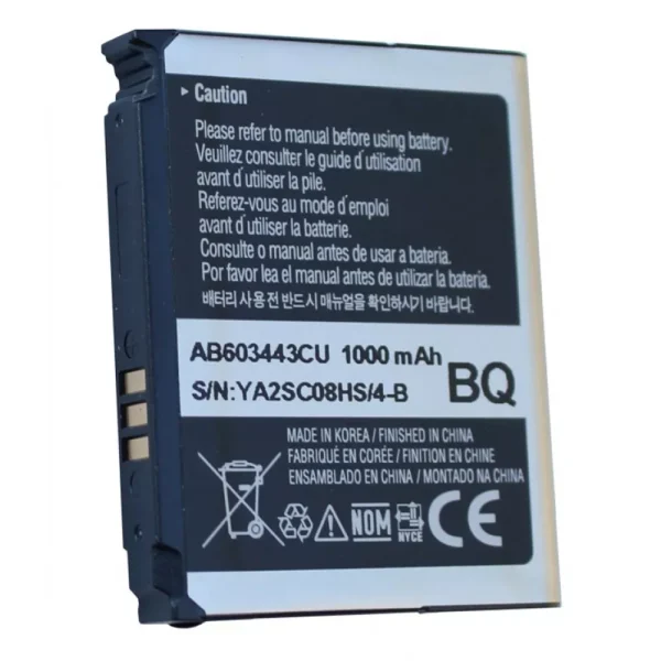 Battery Samsung AB603443CU 1000 mAh for Samsung S5230, G800, L870