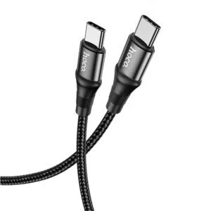 Hoco X50 100W Super Fast Charging Data Cable 1m Black (Type-C to Type-C)