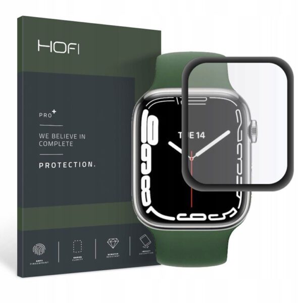 Hofi Hybrid Glass Black-Apple Watch Series 45mm