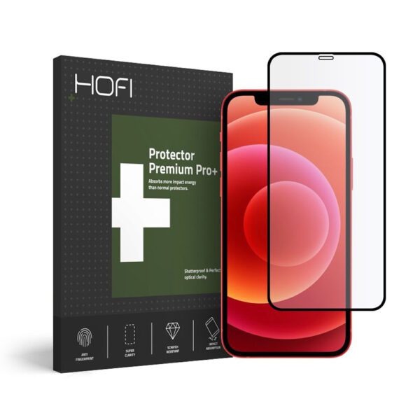 Hofi Hybrid PRO+ Tempered Glass Black for Apple iPhone 12 mini