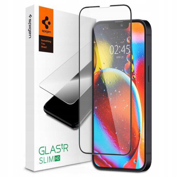 Spigen Full Cover GLAS.TR Black-Apple iPhone 14/13/13 Pro (AGL03392) - Image 7