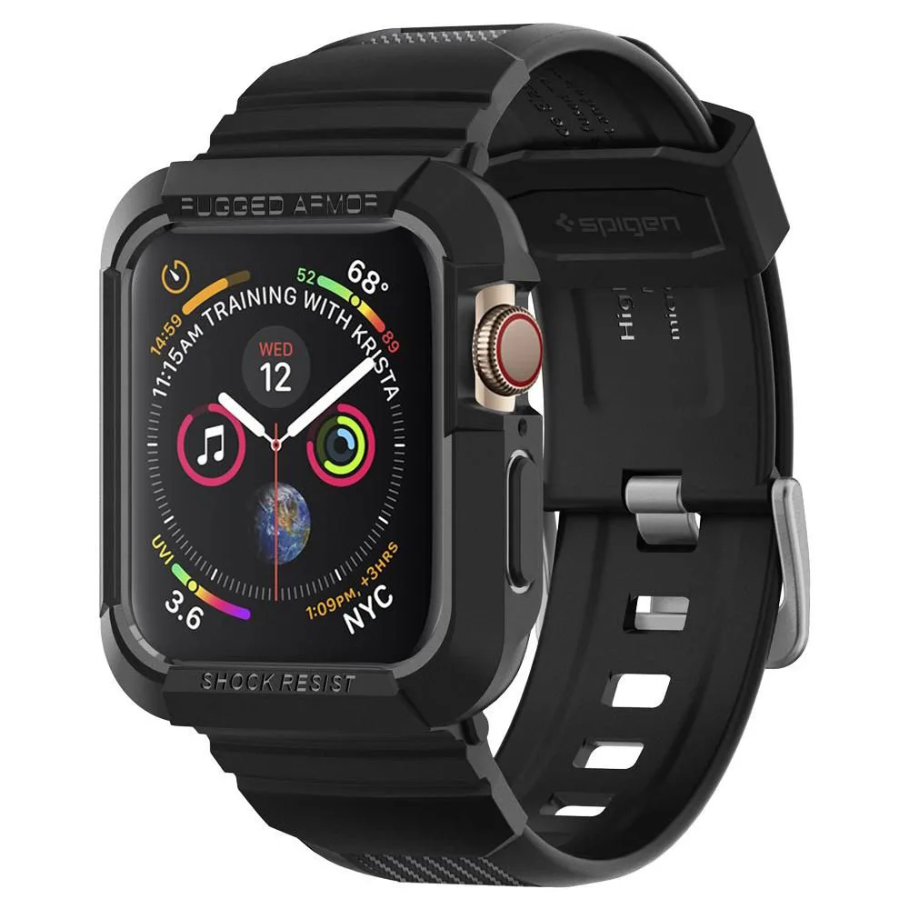 Λουράκι με Θήκη Apple Watch 44mm 45mm Spigen Rugged Armor Pro Black