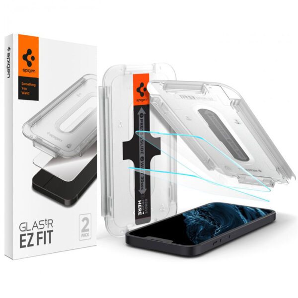 Spigen EZ Fit GLAS.tR Slim 2PCS Clear-Apple iPhone 14/13/13 Pro (AGL03385) - Image 8