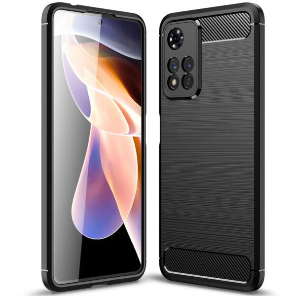 Θήκη Tech-Protect TPU Carbon Black - Xiaomi Redmi Note 11 Pro+ Plus 5G