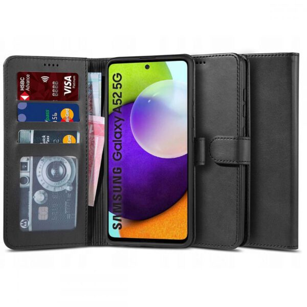 Θήκη Tech-Protect Wallet Black-Samsung Galaxy A52 / A52s
