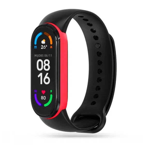 Tech-Protect Icon Band Black Red-Xiaomi Mi Smart Band 5-6-6 NFC-7