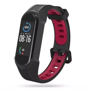 Tech-Protect Armour Band Black/Red-Xiaomi Mi Smart Band 5/6/6 NFC/7