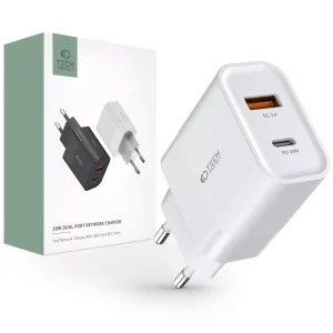 Tech-Protect C30W 2-PORT Charger PD30W/QC3.0 White