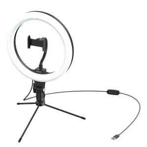 BASEUS Holder-Table Stand Mini Tripod with LED Lamp 10 inches Black (CRZB10-A01)