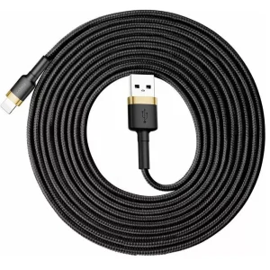 Baseus Cafule Braided USB 2.0 Cable 2A Gold-Black 3m (USB-A to Lightning)