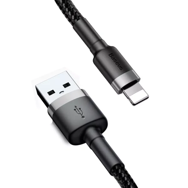 Baseus Cafule Braided USB 2.0 Cable 2A Grey-Black 2m (USB-A to Type-C)