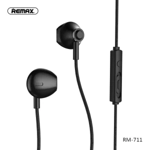 Remax RM-711 Universal Earphones 3.5mm With Mic Black