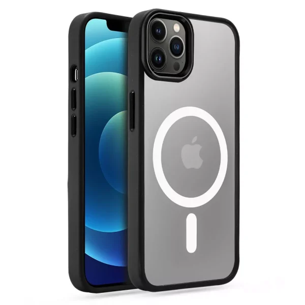 Θήκη Tech-Protect MAGMAT Magsafe Clear/Black-Apple iPhone 12/12 Pro