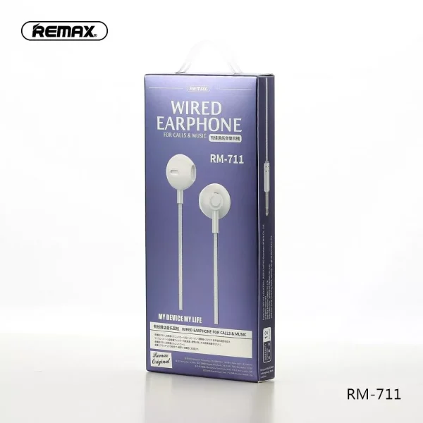 Remax RM-711 Universal Earphones 3.5mm With Mic Rose-Gold