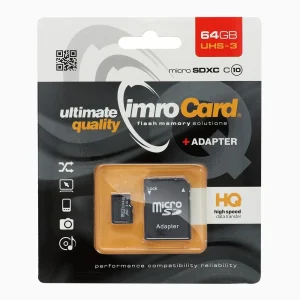 Memory Card IMRO microSD 64GB with Adapter/Class 10 UHS 3