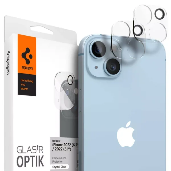 Spigen Camera Lens Protector Optik GLAS.tR Slim 2PCS Clear-Apple iPhone 14/14 Plus (AGL05229)