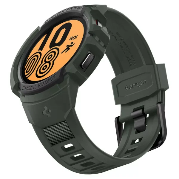 Spigen Rugged Armor Pro Military Green-Samsung Galaxy Watch 5/4 44mm (ACS05395) - Image 2