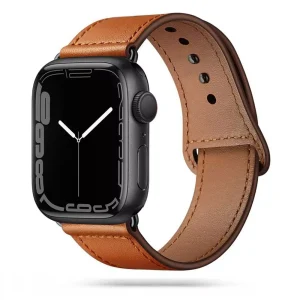 Tech-Protect LeatherFit Band Brown-Apple Watch Series 42/44/45/49mm