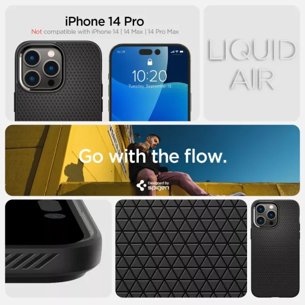 Θήκη Spigen Liquid Air Black-Apple iPhone 14 Pro (ACS04957) - Image 11