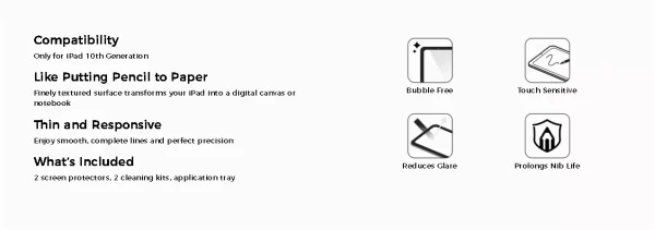 ESR Screen Protector Paper Feel-Apple iPad 10.9