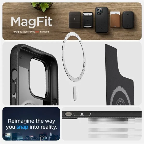 Θήκη iPhone 14 Pro Spigen Mag Armor MagSafe Matte Black (ACS04989) - Image 4