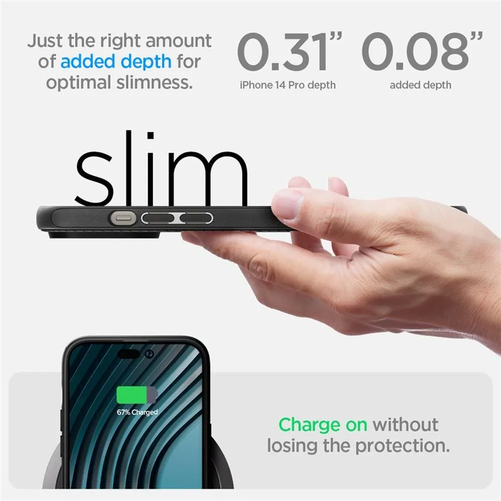 Θήκη iPhone 14 Pro Spigen Mag Armor MagSafe Matte Black (ACS04989) - Image 3