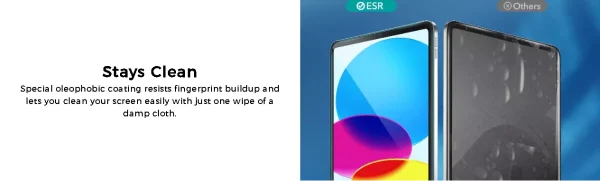 ESR Tempered Glass 2-Pack Clear-Apple iPad 10.9 - Image 10