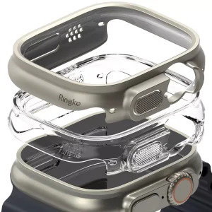 Ringke Slim 2-Pack Clear & Titanium Grey-Apple Watch Series 49mm