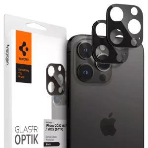 Spigen Camera Lens Protector Optik GLAS.tR 2PCS Black-Apple iPhone 14 Pro/14 Pro Max (AGL05273)