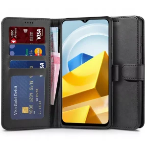 Θήκη Tech-Protect Wallet Black-Xiaomi Poco M5