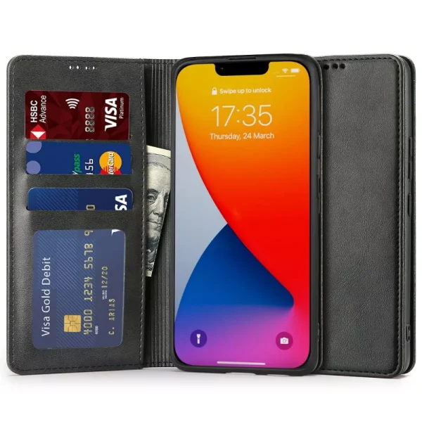 Θήκη Tech-Protect Wallet Magnet Black-Apple iPhone 14