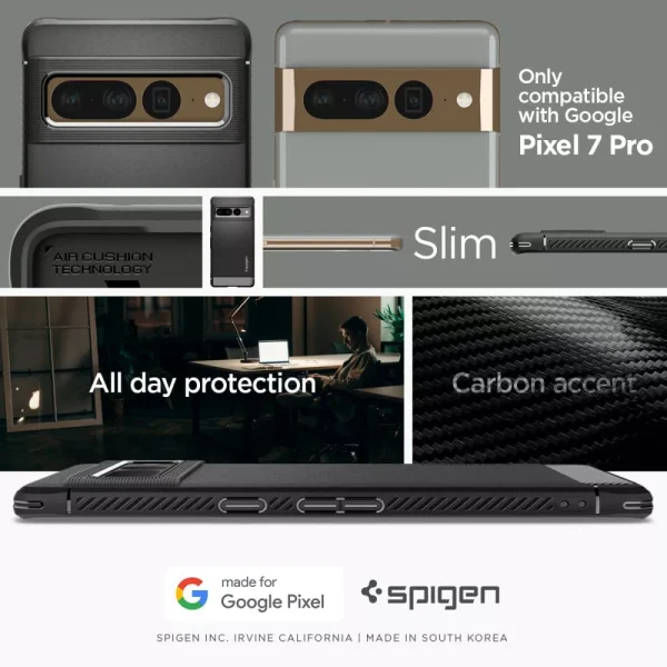 Θήκη Spigen Rugged Armor Black-Google Pixel 7 Pro (ACS04725) - Image 14