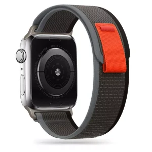 Tech-Protect Nylon Band Black/Orange-Apple Watch Series 38/40/41mm