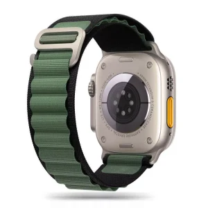 Tech-Protect Nylon Pro Band Black/Military Green-Apple Watch Series 42/44/45/49mm