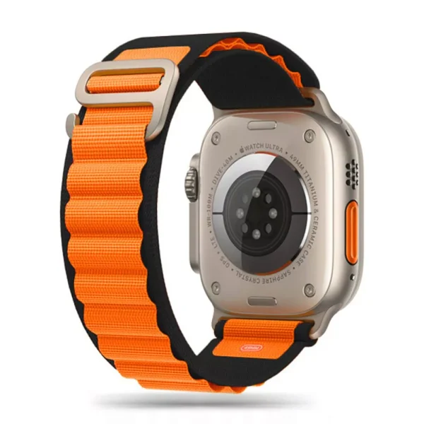 Tech-Protect Nylon Pro Band Black Orange-Apple Watch Series 42/44/45/49mm