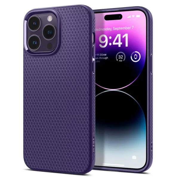 Θήκη Spigen Liquid Air Deep Purple-Apple iPhone 14 Pro (ACS05578)