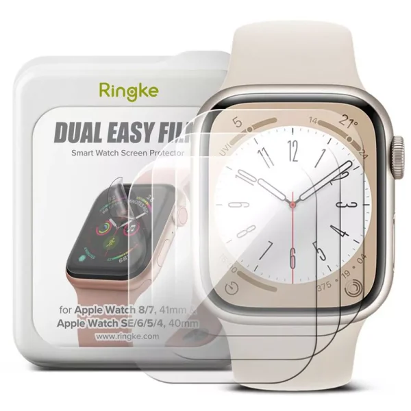 Ringke Screen Protector Dual Easy 3-Pack Clear-Apple Watch Series 40/41mm