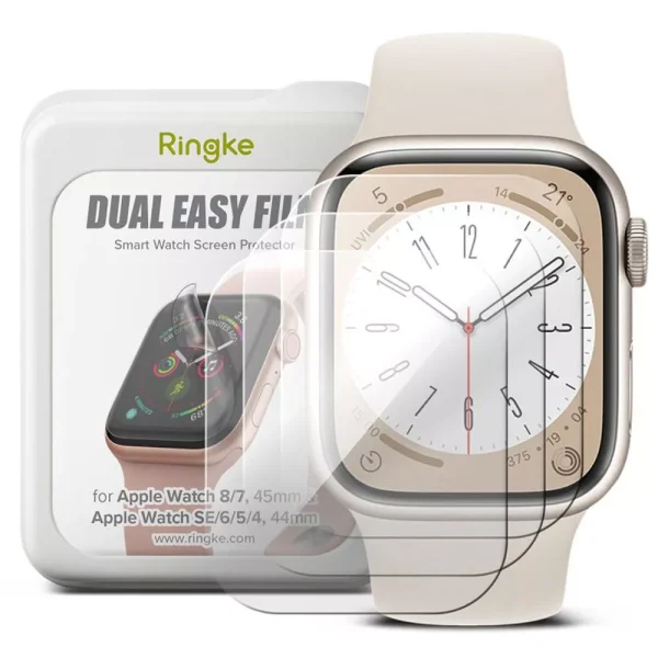 Ringke Screen Protector Dual Easy 3-Pack Clear-Apple Watch Series 44/45mm