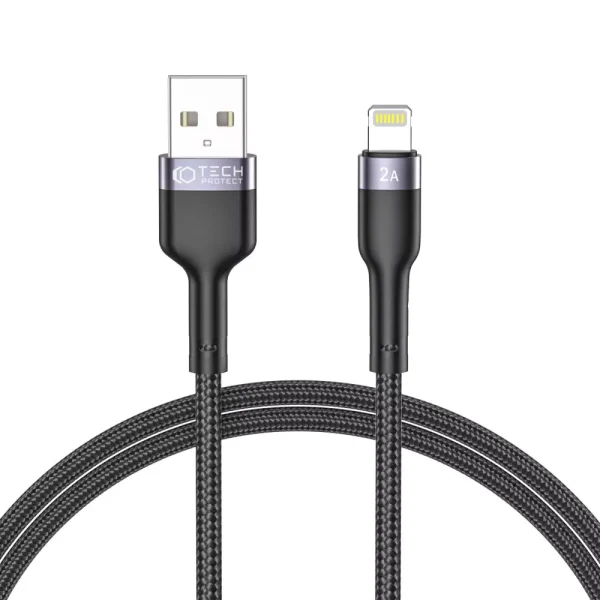 Tech-Protect Ultraboost Lightning Cable Black 2.4A 1m