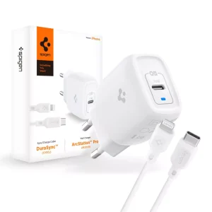 Spigen Charger PD20W+Lightning Cable White (ASE05999)