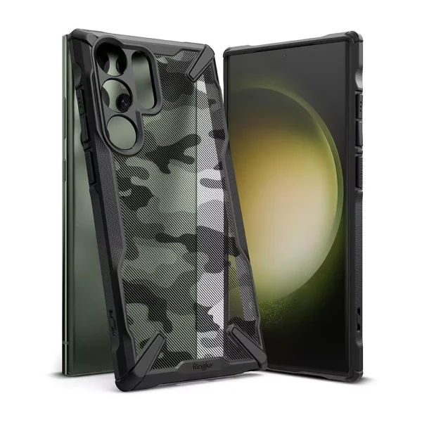 Θήκη Ringke Fusion-X Camo Black-Samsung Galaxy S23 Ultra