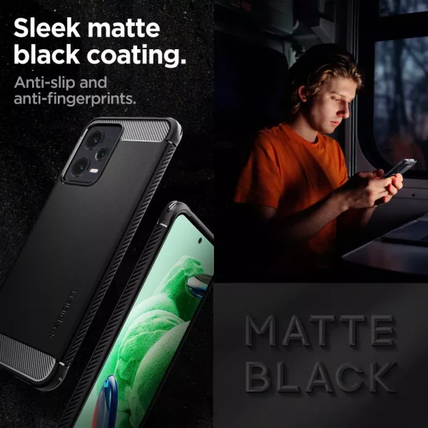 Θήκη Spigen Rugged Armor Black-Xiaomi Redmi Note 12/Poco X5 5G (ACS05787) - Image 11