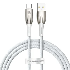 Baseus Glimmer Series Cable PD100W White 1m CADH000402 (USB-A to Type-C)
