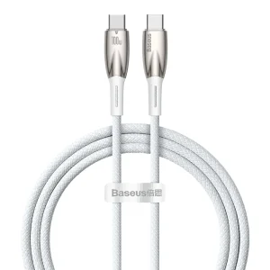 Baseus Glimmer Series Cable PD100W White 1m CADH000702 (Type-C to Type-C)
