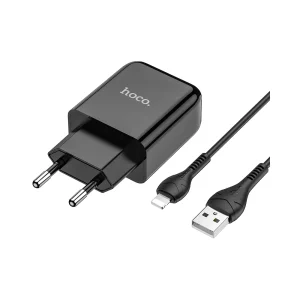 Hoco N2 Charger 2A Black + Cable Lightning (USB-A/Lightning)