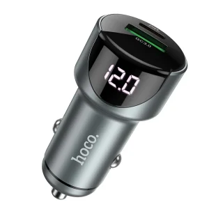 Hoco Z42 Light Road Car Charger PD20W/QC3.0 Metal Grey