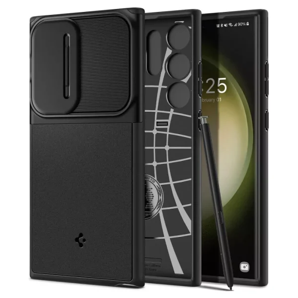 Θήκη Spigen Optik Armor Black-Samsung Galaxy S23 Ultra (ACS05639)