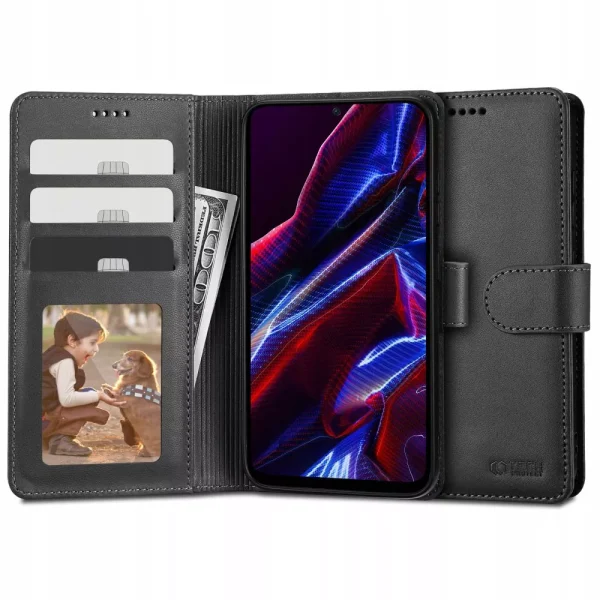 Θήκη Tech-Protect Wallet Black-Xiaomi Redmi Note 12/Poco X5 5G